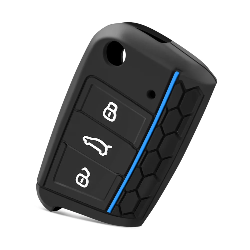 Silicone key cover for VW golf 7 GTI POLO T-Cross touran Tiguan Skoda Octavia Rapid kodiaq Fabia Seat Ibiza leon Ateca Arona