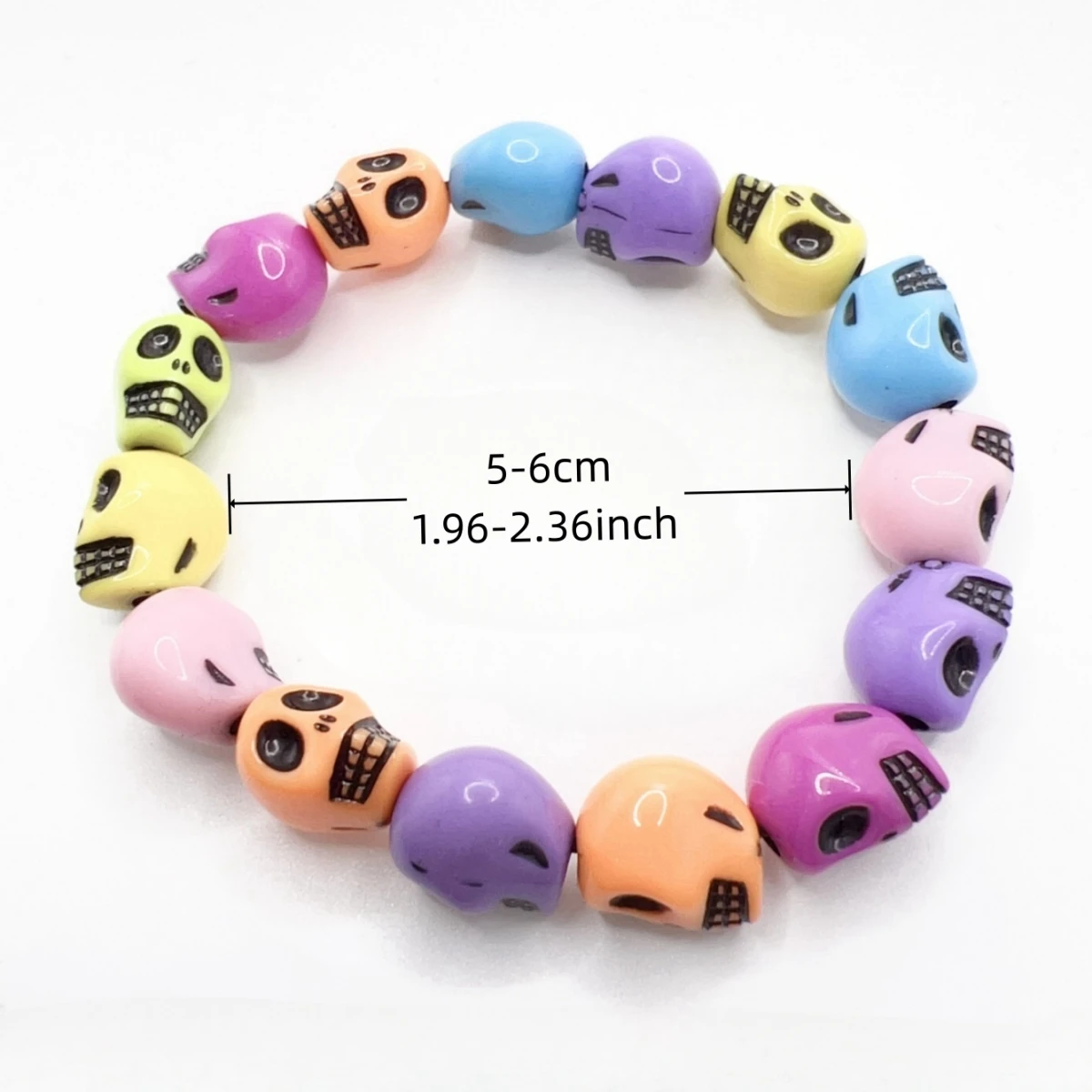 4 Pcs/set Multicolor Fashion Gothic Skull-shaped Beaded Bracelets for Women Men Parties Sexy Daily Wear Jewelry Gifts