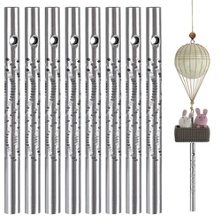50 Pcs Wind Chime Tube Hollow Metal Pipes Kids Playthings Craft Supplies Hanging Decorations DIY Wind Chime Accessories Metal