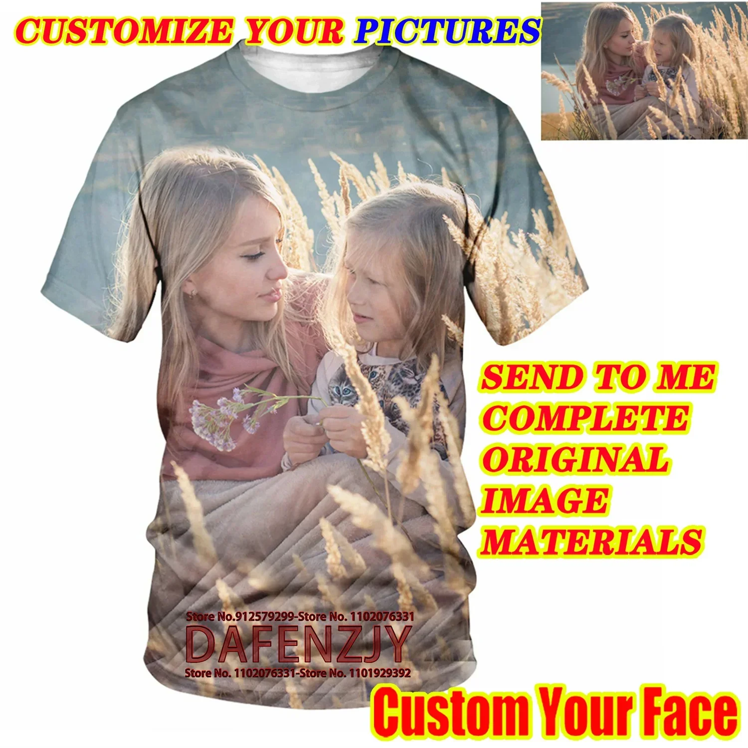 Fun Men Women Summer Casual Custom 3d Printed T-shirt Fashion Design Name Personalized Logo Oversized O-collar Jersey