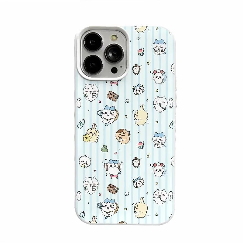 

Chiikawa IPhone Case Cartoon Cute Light Blue Jelly Soft Protection Phone Case Anti Drop 16Promax 15pro Portable Gift Woman Girl