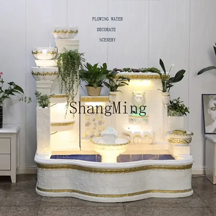 SM جديد نافورة الماء الجري غرفة المعيشة خزان الأسماك الديكور داخلي شرفة محظوظة بركة السمك المناظر الطبيعية زخرفة