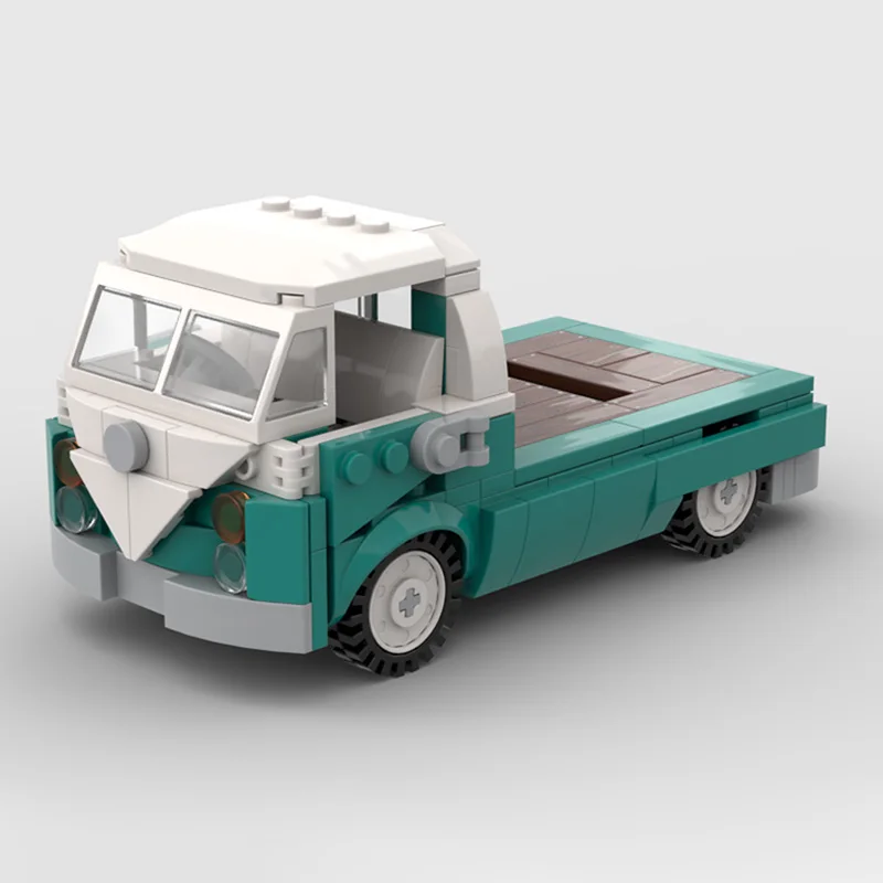 

City Car Model MOC Building Bricks T1 Flatbed Transport Vehicle Modular Technology Assemble Children Toys Suit Gifts Holiday