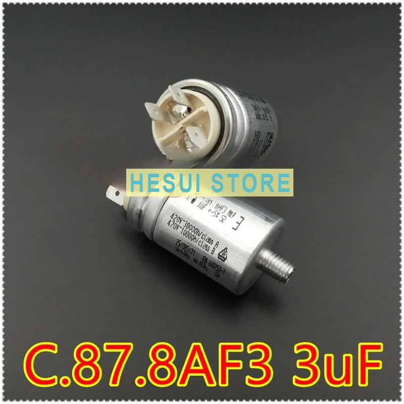 AV C.87.8AF3 MKP 3uF 470V fan motor start-up operation capacitor