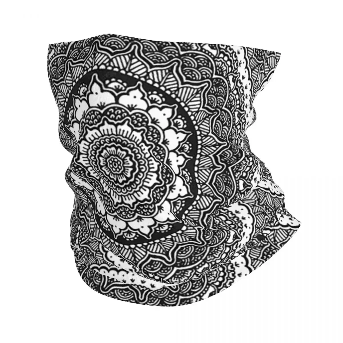 Costa Rica Flower Abstract Black and Whit Bandana Neck Gaiter Printed Wrap Scarf Multifunction FaceMask Running For Breathable