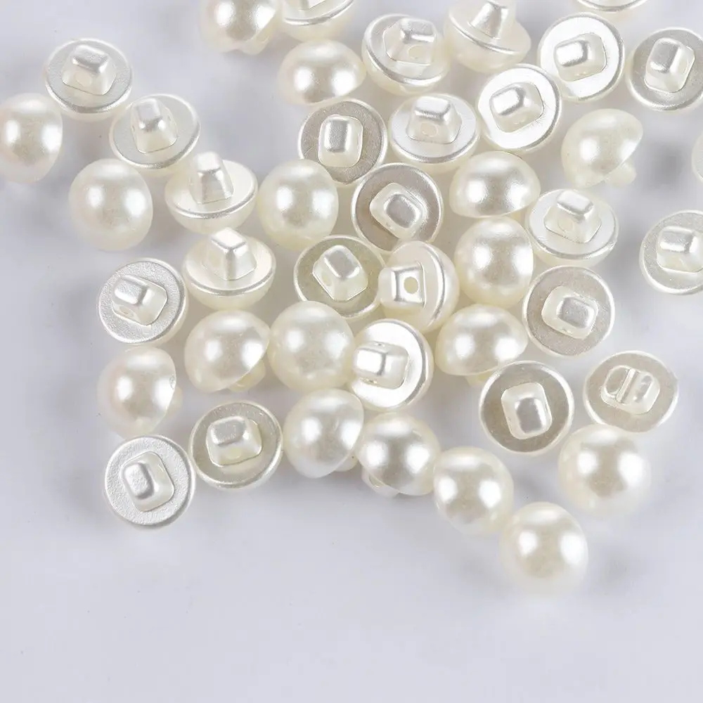 

50PCS Round Mushroom DIY Garment Decorative Pearl Buttons Clothing Dress Accessories Sewing Scrapbooking