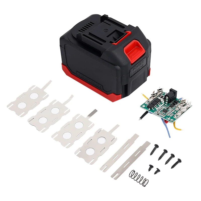 Battery Case+Lithium Battery Protective Board Replacement For Makita 15-Cell Battery Tool Battery Case Circuit Board Kit