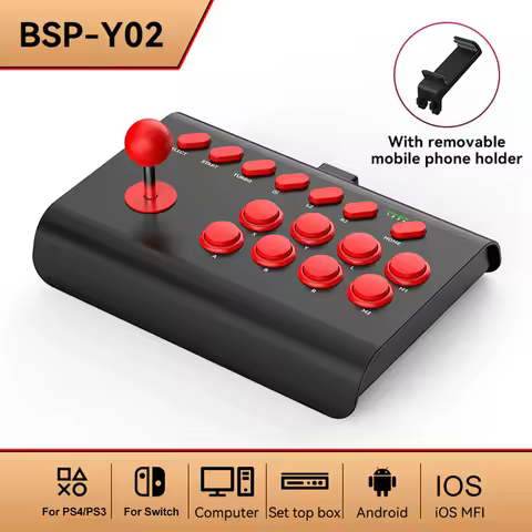 BSP- Y01 Y02 For switch For PS3/PS4 Arcade game rocker Bluetooth Wireless Wired Controller for TV PC IOS Android Steam Joystick