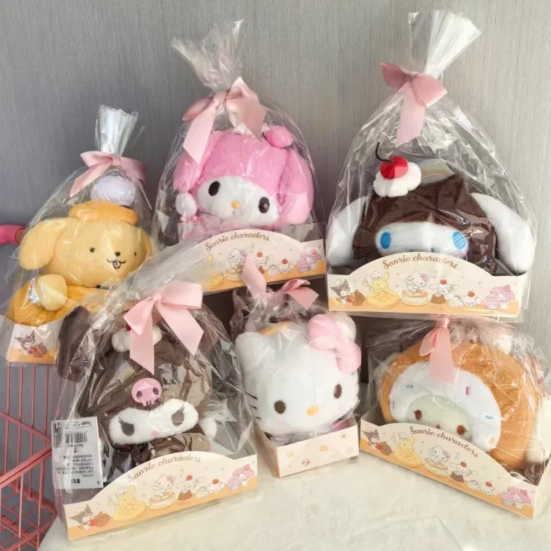 

Sanrio Plush Pendant Dessert Baking Series Characters My Melody Hello Kitty Soft Stuffed Doll Bag Charm For Adult Collection
