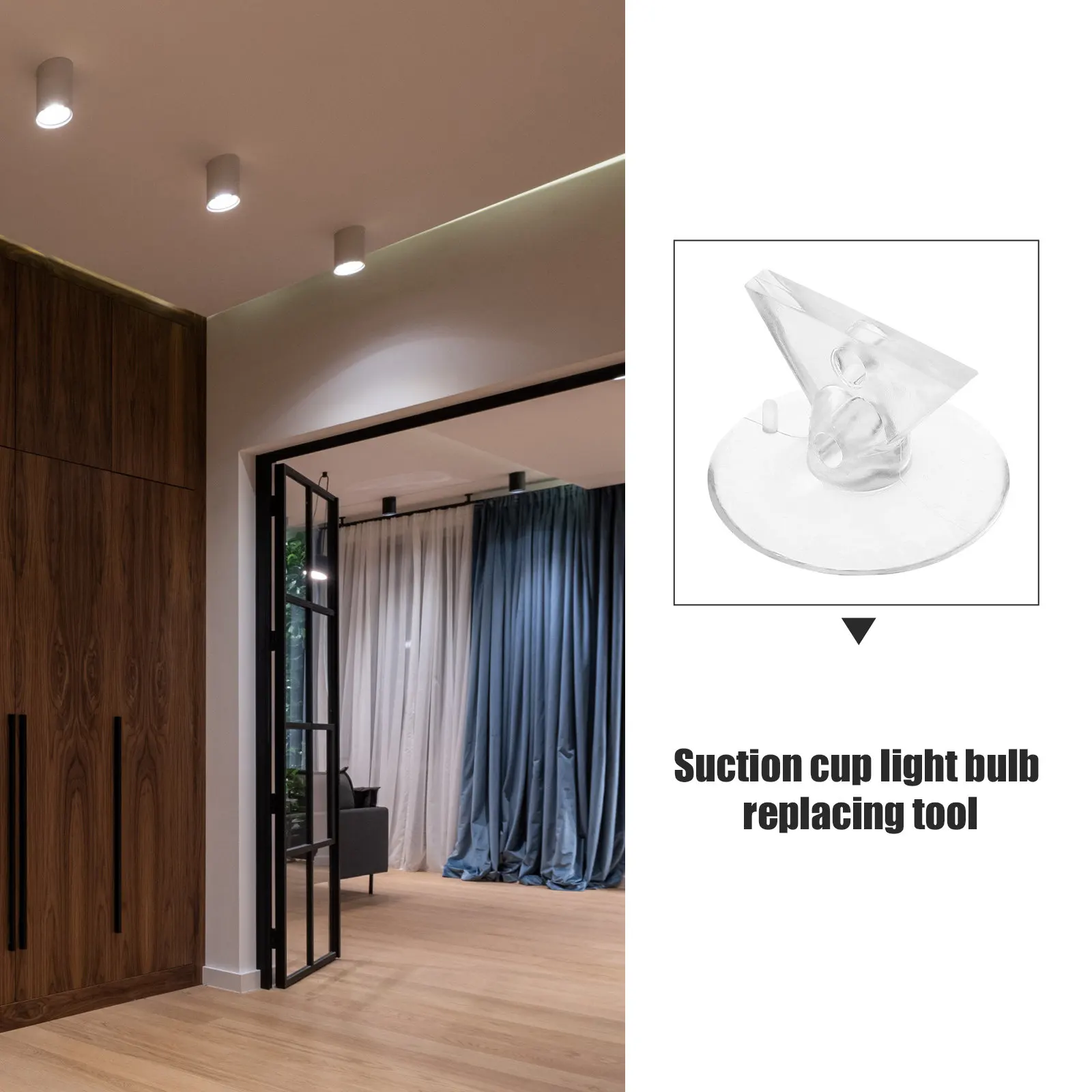10pcs Light Bulb Suction Cup Removal Tool – Reusable Lamp Changer with Triangle Handle for Easy Household Replacement