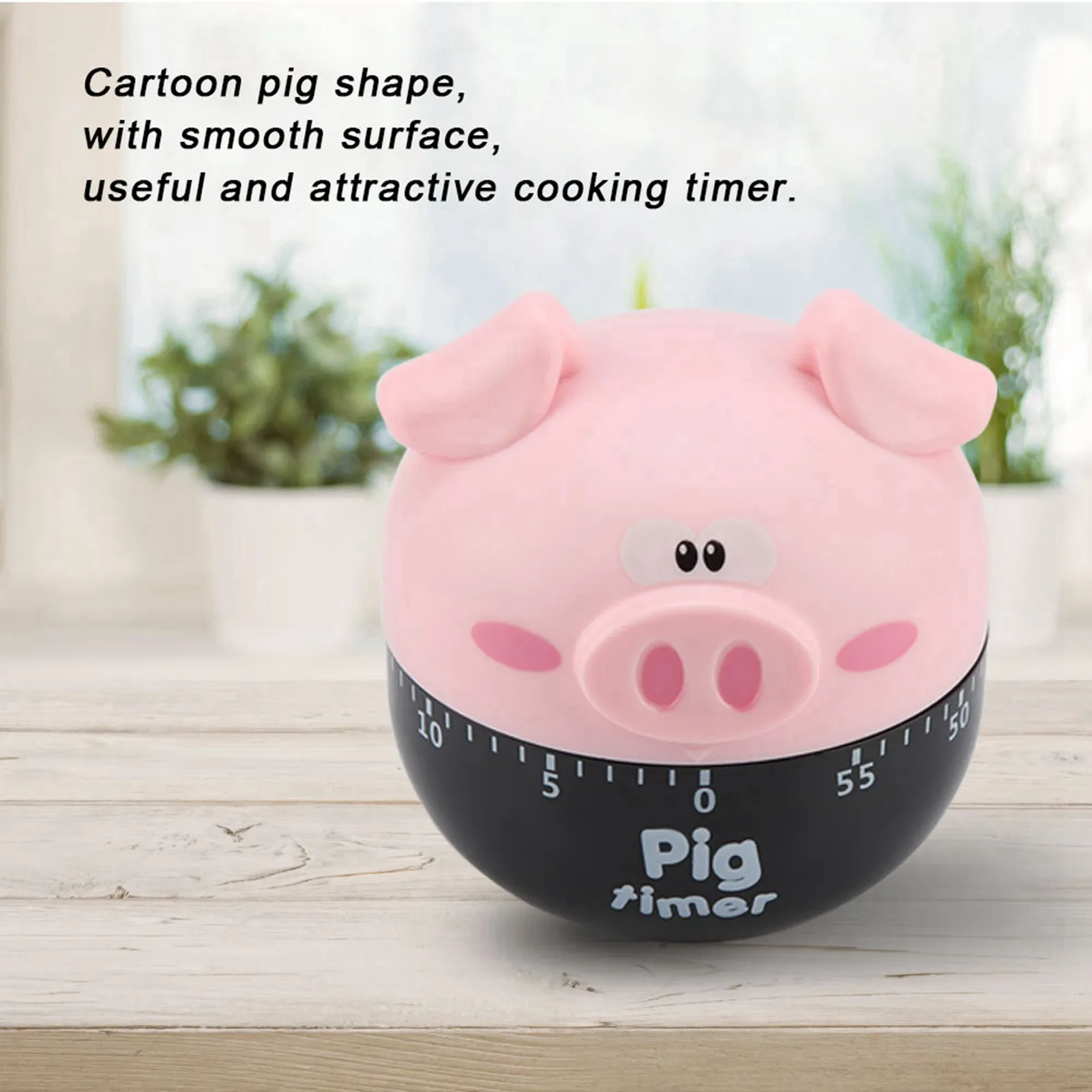 Cute Cartoon Pig Kitchen Timer Mechanical Timers Counters for Cooking Timing ToolTimer§Cooking,Timer§Pig,Kitchen,Timer§Mechanica