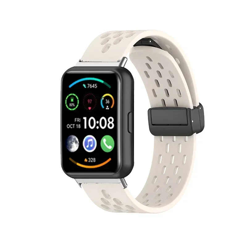 Tali Silikon Gesper Magnetik 20Mm 22Mm untuk Jam Tangan Huawei 3 4 GT 2 Pro 46MM 42MM Jam Tangan Honor SE Magic GT Runner GS PRO