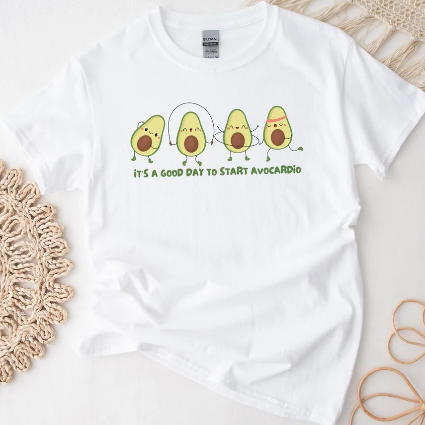 

Забавная рубашка с авокадо, футболки для бега с авокадо, кардио-каламбур, тренировки в тренажерном зале, саркастический юмор, подарок, футболка унисекс с короткими рукавами