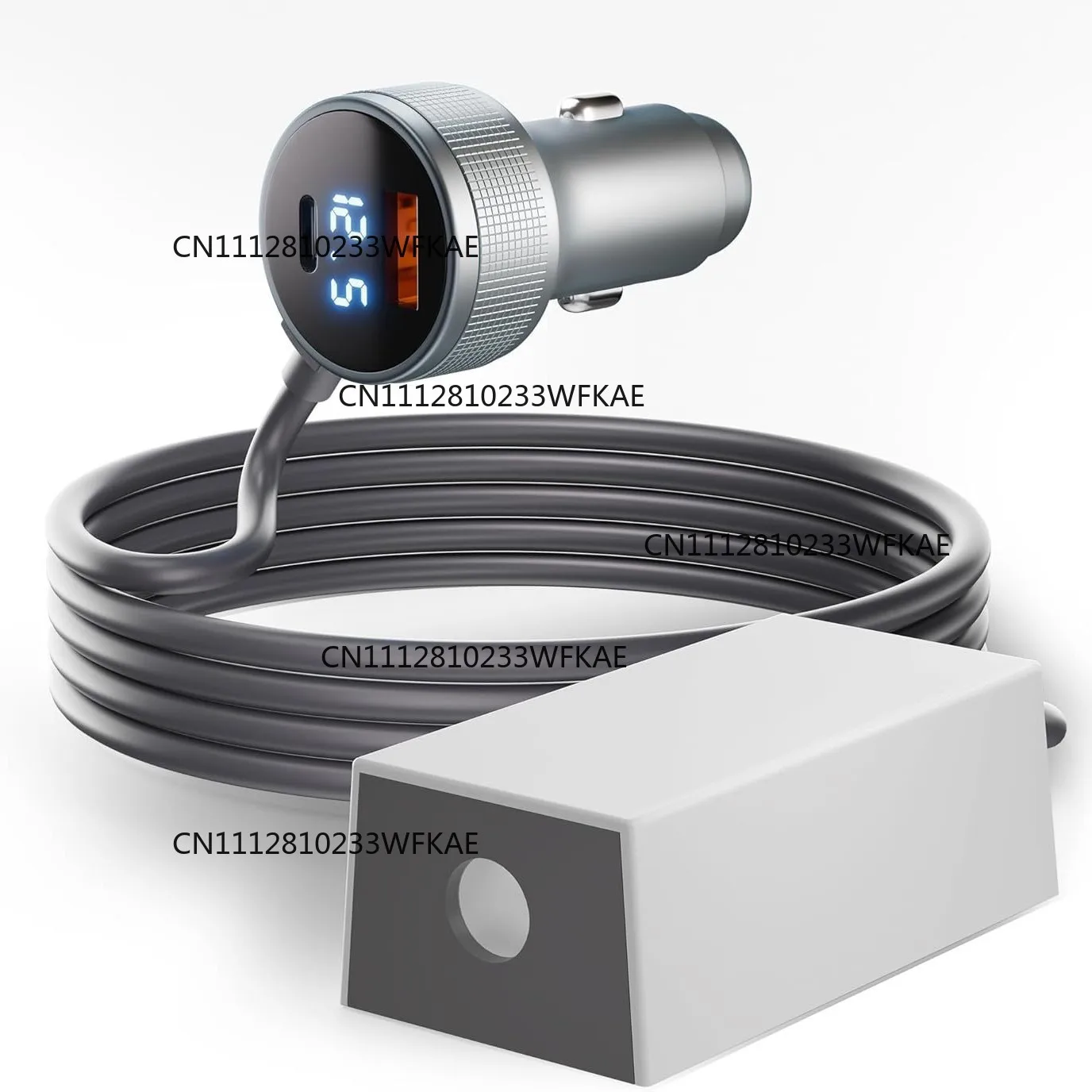 3-in-1 digital boost car charger DC60W output DC5521 car charger tyoe-c port DC usb