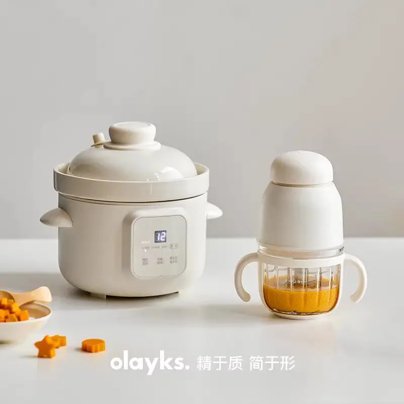 Micro Pressure Rice Cooker Baby Food Stew Pot Electric Porridge Soup Maker Divided by Months BB Pot