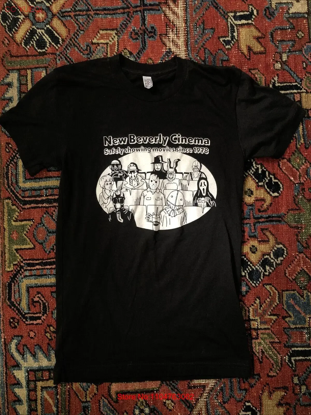 新しいビバリーシネマ-t-シャツクエンティンタランティーノ映画館サイズ-xs-ハロウィンホラーヴィンテージウォッシュ多用途スタイリッシュなストリートウェア
