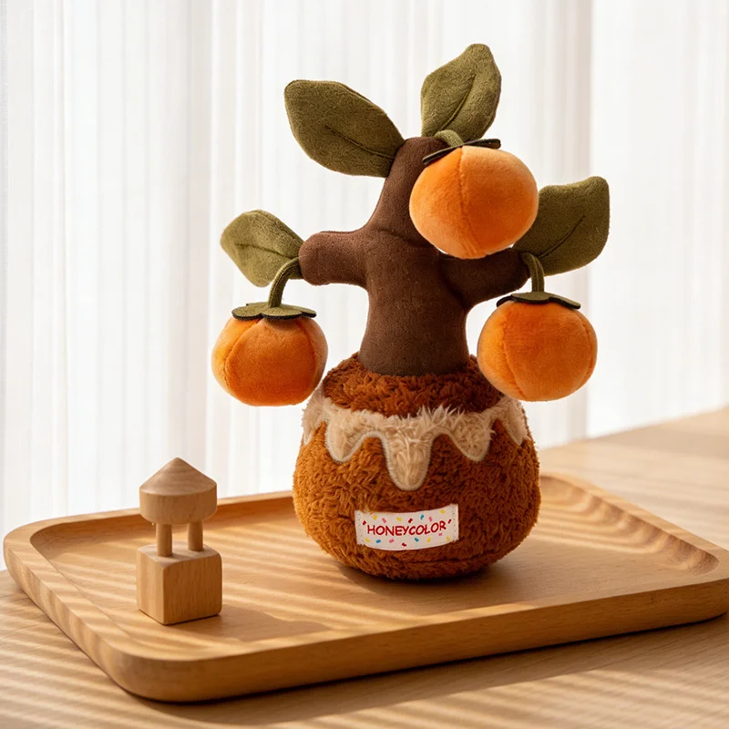22cm simulação kawaii realista maçã árvore brinquedo de pelúcia recheado vasos plantas monstera deliciosa bonecas para meninas presentes decoração casa