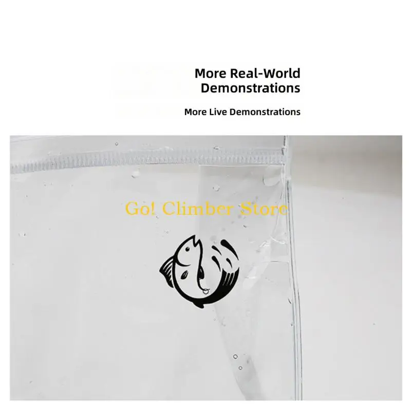 Q84C Practical Fishes Measuring Bag Clear PVC Compacts Waterproof Design For Convenient Storage And Outdoor Angling Activity