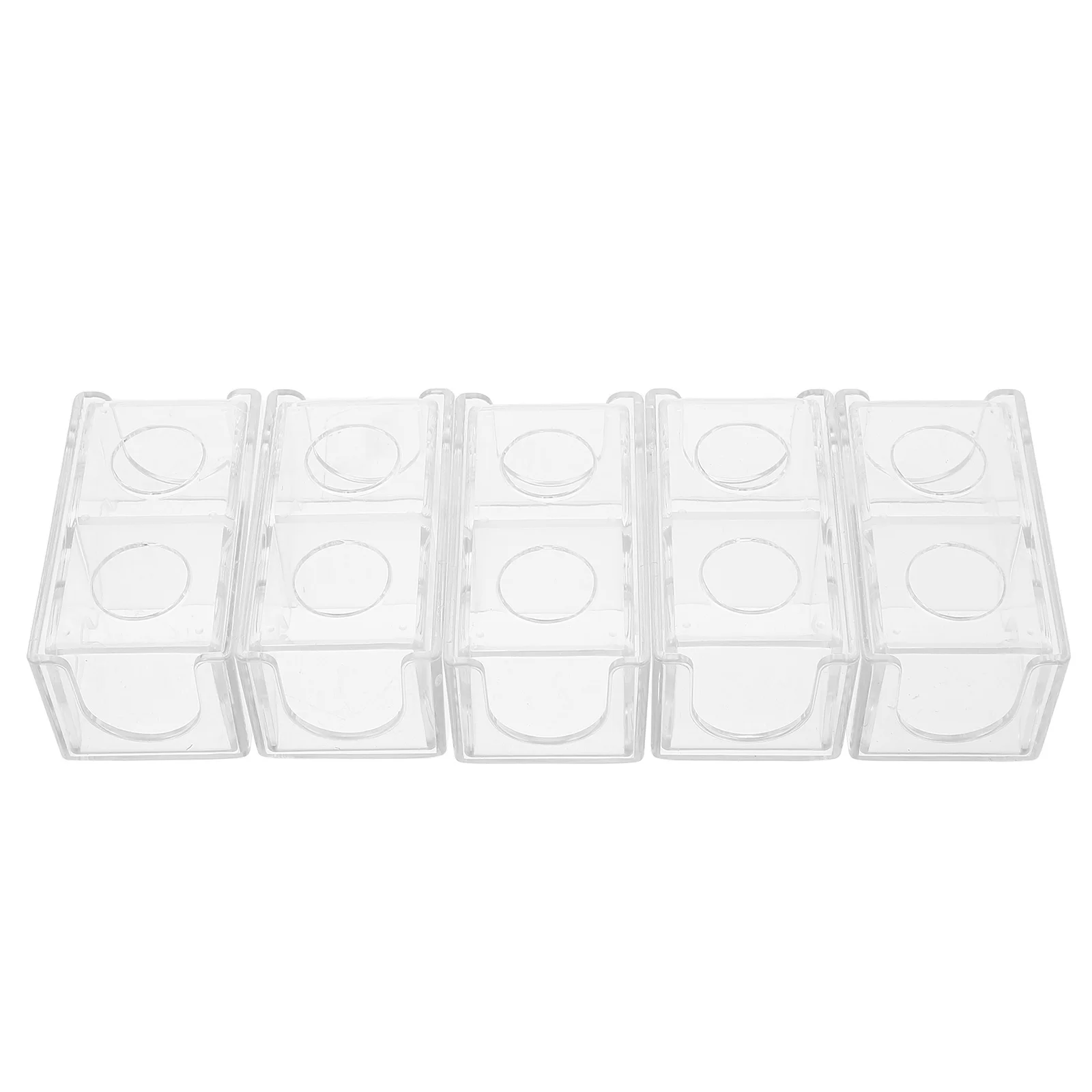 

5 Pcs Billiards Chocolate Powder Box Chalk Case for Pool Sticks Storage Transparent Acrylic