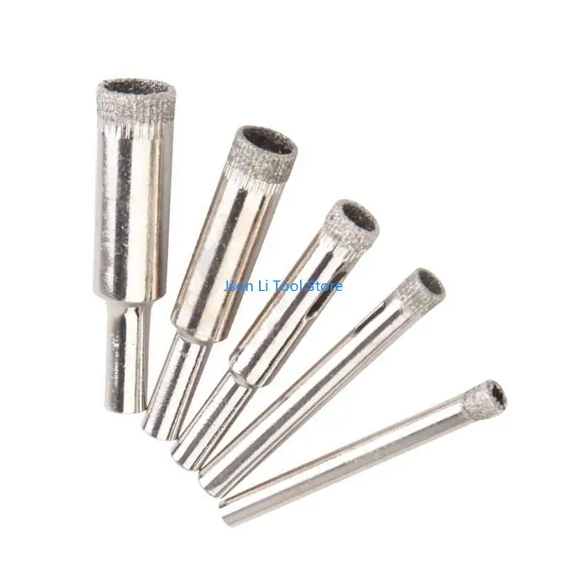 Y08D 5 Pcs 5-12mm Ceramic Hole Drilling Bits for Manual Electric Drill Diamond Hole Drill Bit Set Rust-resistant
