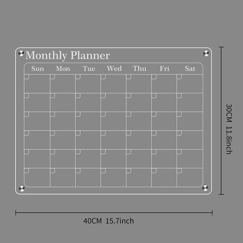 Reutilizável Dry Apagar Board para Frigorífico, Planejador Limpar, Dry Apagar Marcadores, 1 Set, 16x12Inch