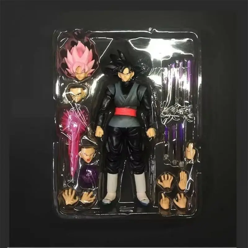 ใหม่ 14cm Anime Dragon Ball สีดํา Goku Zamasu Action Figure Super Saiyan ภาพยนตร์รุ่น Dbz รุ่นหลายอุปกรณ์เสริมของเล่น