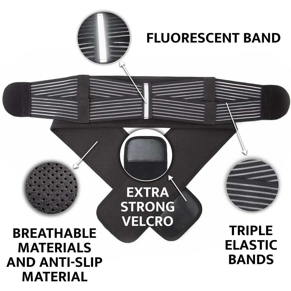 Soporte de cadera sacroilíaco para dolor de espalda baja mujeres y hombres: cinturón Si alivio del nervio ciático, pierna, sagral, lumbar, pélvico y