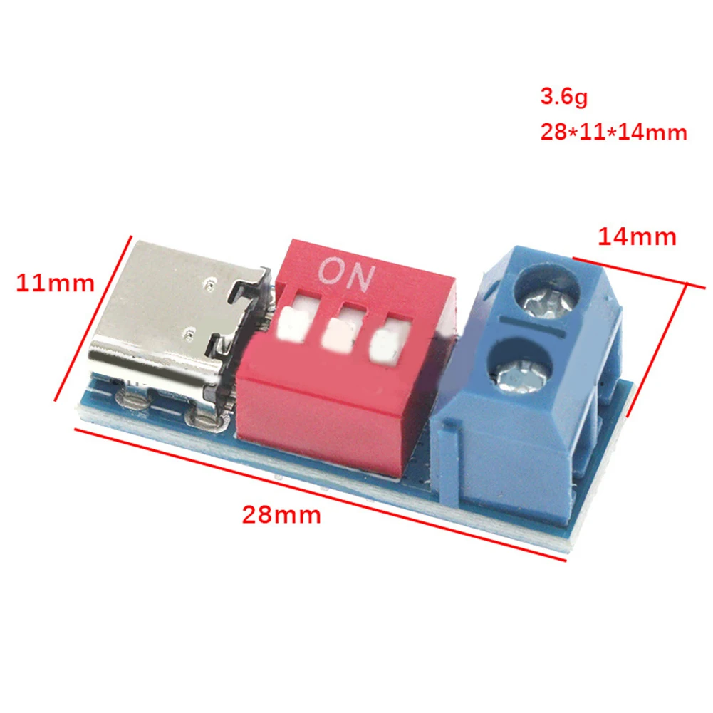 100W PD3.0 Fast Charging Module 5V-20V DIP Switch Adjustable DC Power Supply For Type C Voltage Trigger DIY Electronics Tool