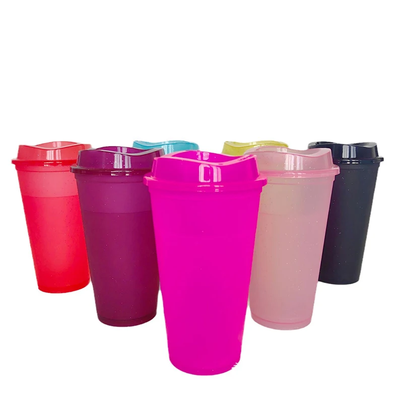 475ML Simple Coffee Cup Matte Reusable Mug Plastic Travel Water Bottle For Hot Drinking Travel Coffee Cup