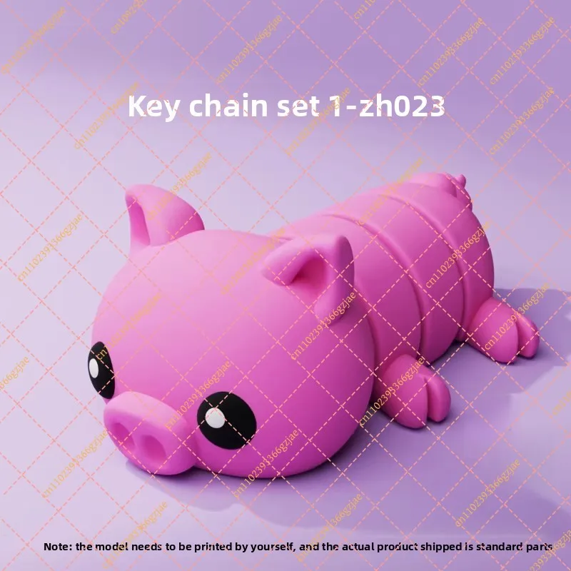 Brand new original for For Bambu lab Movable Pet Keychain set Maker Treasure House 3D Printed model components