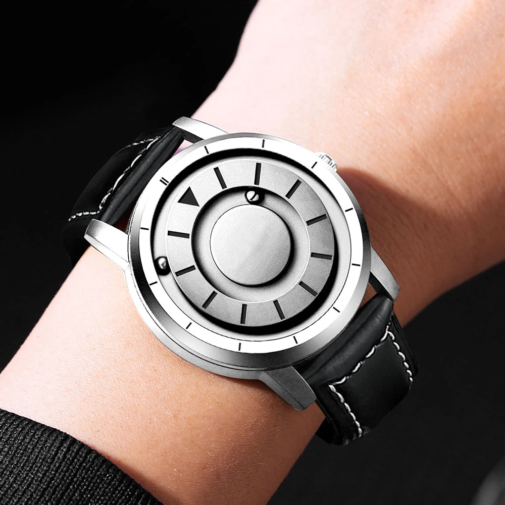 CHENXI Quartz Man Watch Creative Steel Ball Magnetic Levitation Metal Men Watches Solid Steel Band Wristwatch Male New