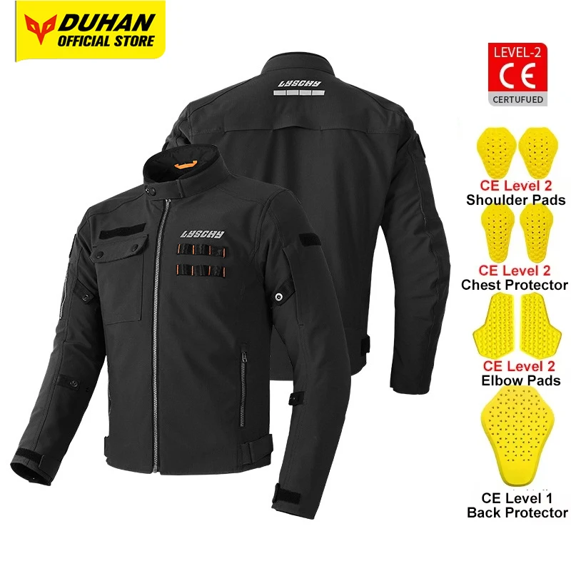 

Four Seasons Motorcycle Jacket Men Waterproof Motocross Jacket Wear Resistant Motorbike Jacket Removable Liner Keep Warm