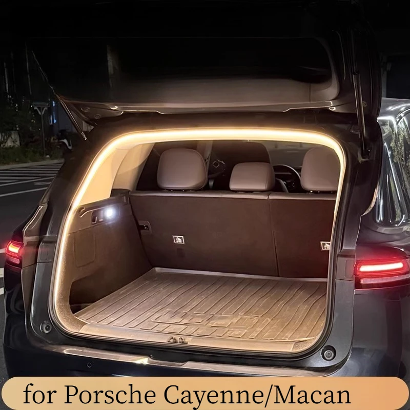

Подходит для Porsche Cayenne/Macan в автомобильных моделях, аксессуары, светильник багажника, окружающий свет, светильник для грузовой зоны