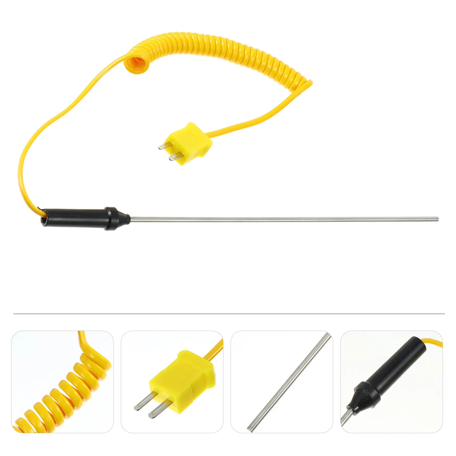K-Type Thermocouple Stainless Steel Probe Temperature Sensor for Digital Thermometer Industrial Engine Exhaust Measurement