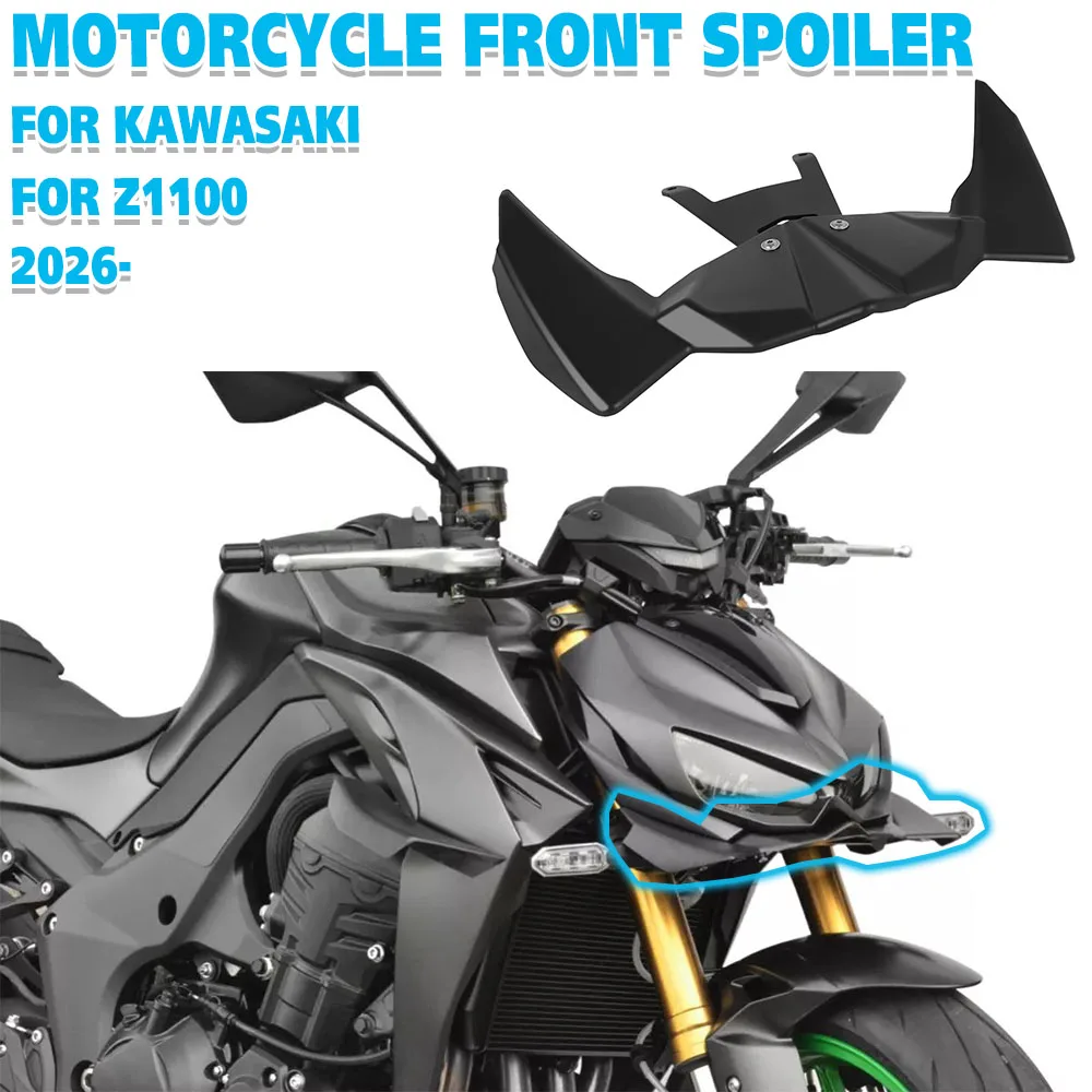 

Для KAWASAKI Z1100 Z 1100 2026- Передний спойлер, аэродинамические накладки на крыло, обтекатель, удлинитель переднего обтекателя мотоцикла
