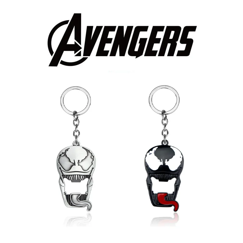 Disney Marvel Superhero Venom Keychain Bottle Opener Creative Pendant Key Holder Car Key Chain Backpack Fashion Accessories Gift