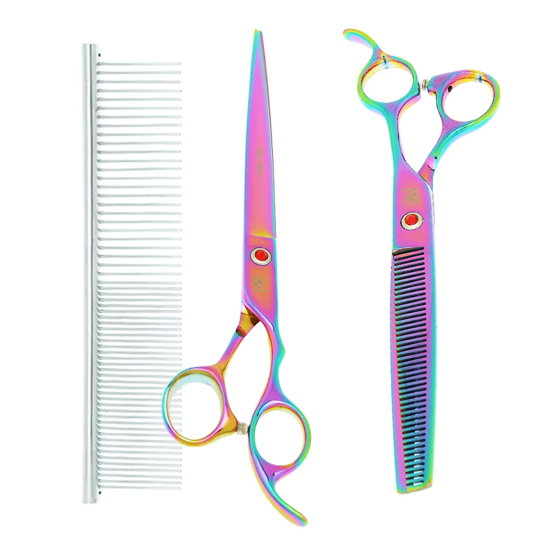 

Meisha 8 inch Animals Shears Dog Hair Cutting Thinning Scissors Professional Pet Grooming Scissors Curved Haircut Clipper B0051A