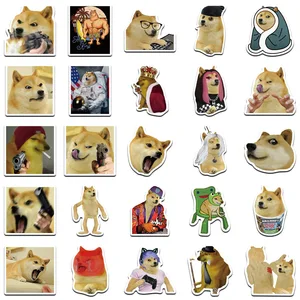 Funny stickers with dog design, 50pcs, decals, for laptop, phone, motorcycle, luggage, car, refrigerator, guitar, bicycle, waterproof 8 Main Sales Dress Sleeve Buffante - №1