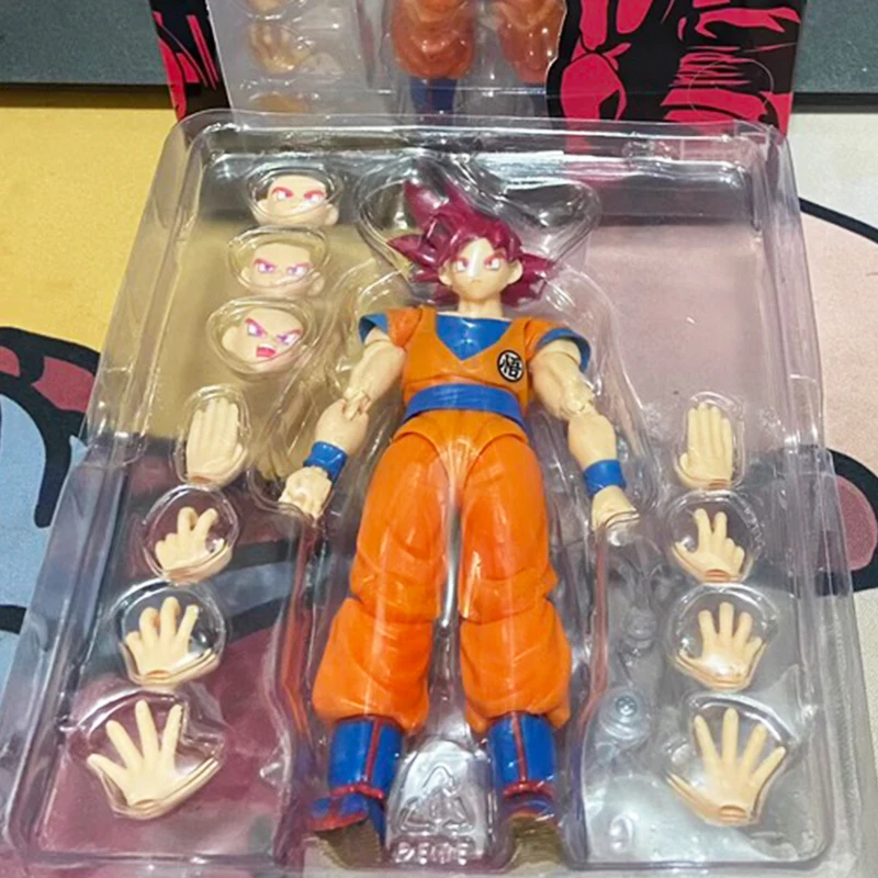 ドラゴンボール SHF 超サイヤ人ゴッドレッド 孫悟空 アクションフィギュア PVC 可動式 ゴクブラック アニメフィギュア コレクションモデル おもちゃ 子供向けギフト