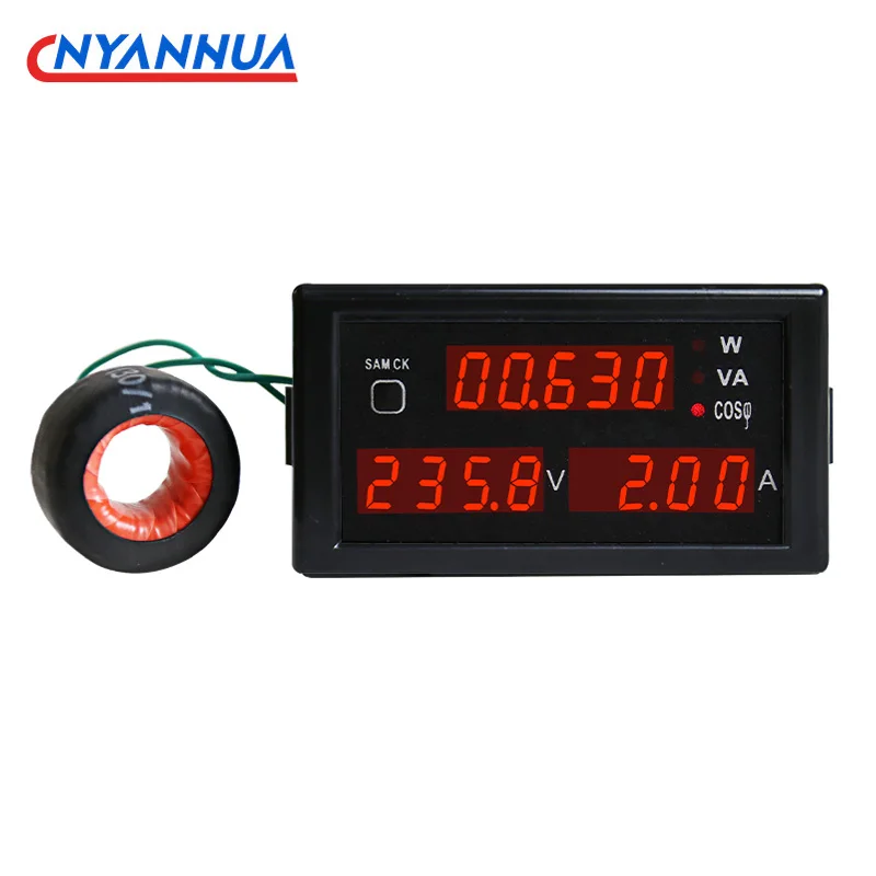 Multifunction AC Voltage Current Power Meter Power Factor Detector 220V100A Digital Digital Display Meter DL69-2048