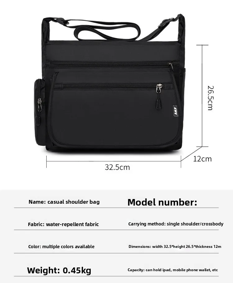 New Large-capacity Single-shoulder Bag, Simple, Fashionable and Individual Crossbody Bag, Business Travel Crossbody Waist Bag