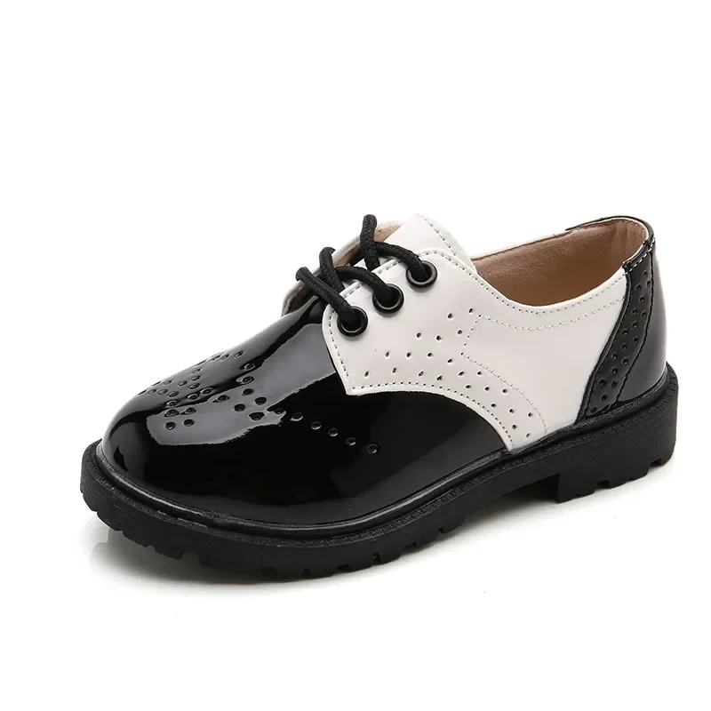 Boys Leather Shoes for Party Wedding Black Kids Formal Shoes Fashion Soft School Leather Shoes Kids Casual Shoes British Style