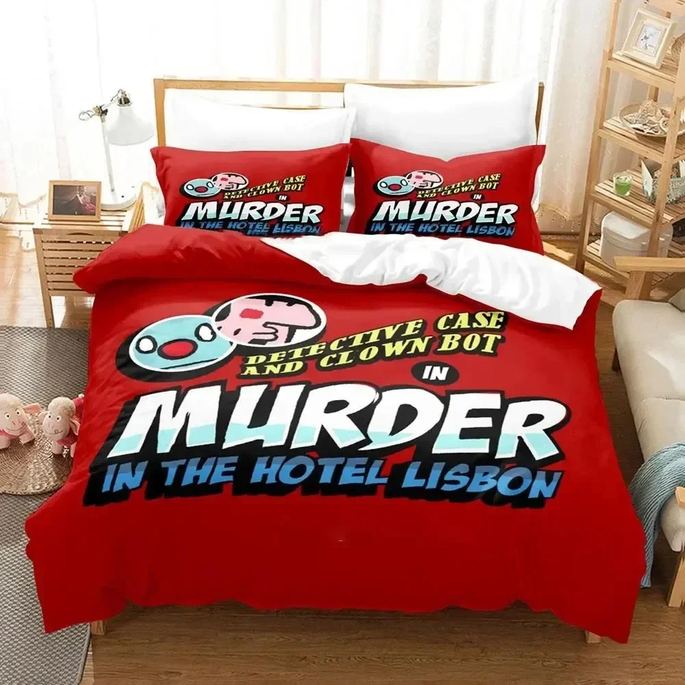 Anime Game Detective Case Clown Bot Comfortable Duvet Cover Pillowcase Bedding Set Children Bedroom Decoration Home Textile