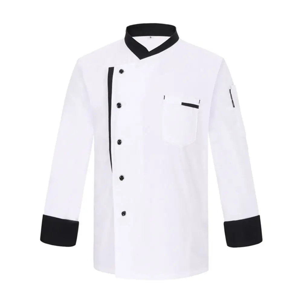 Uniforme de Chef à manches longues, veste de Chef respirante de Style occidental, épaisse, noir/blanc/rouge, vêtements de travail de cuisine, hôtel café