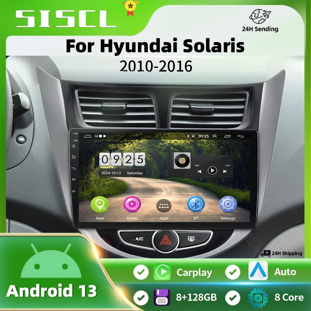 

Android 13 Car Radio for Hyundai Solaris Verna Accent 1 2010 - 2016 Multimedia Video Player 2 Din DVD Head Unit Carplay GPS FM