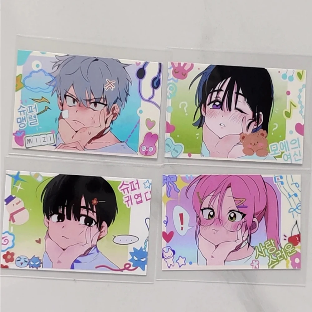 Tarjeta fotográfica de Anime de escenario alienígena de cómic Till Ivan, tarjeta pequeña de 4 unidades/juego, marcapáginas de 3 pulgadas, accesorios de colección de papelería para regalo de seguidores