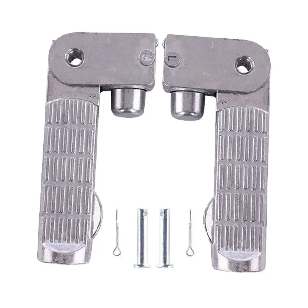 1 Pair Aluminium Alloy Electric Vehicle Pedal Durable Metal Footrest For Electromobile Long Distance Riding Large Stepping Area
