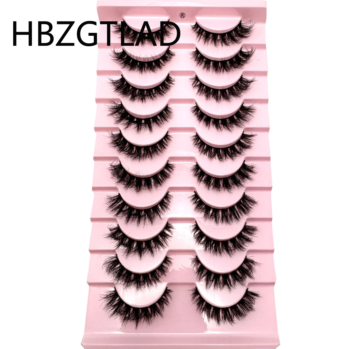 5 Pairs cat eye 3D Mink Hair False Eyelashes Fluffy Soft Cross Natural Thick Long Eye Lashes Wispy Makeup Beauty Extension Tools