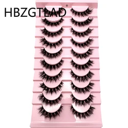 5 Pairs cat eye 3D Mink Hair False Eyelashes Fluffy Soft Cross Natural Thick Long Eye Lashes Wispy Makeup Beauty Extension Tools