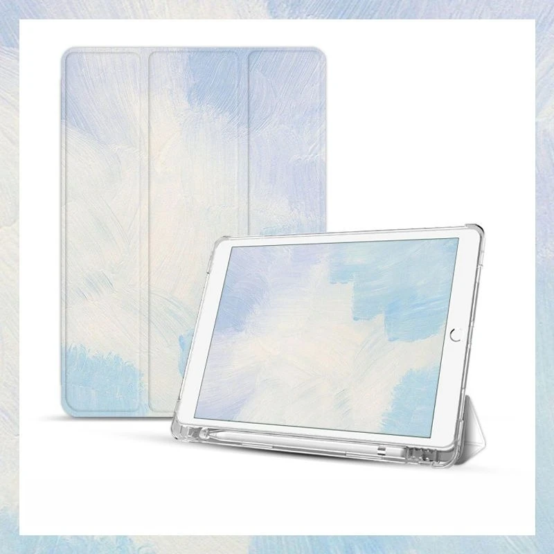 Smart Cover Case for Samsung Tab A9 8.7 S10 S9 12.4 Inch Computer Case for S7 S8 S9 11 Plus A9 Plus 11 Inch Simplicity Blurring